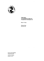 Cover of UNJUST EQUITY: AN EXAMINATION OF CALIFORNIA'S TRANSPORTATION DEVELOPMENT ACT