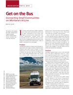 Cover of Research Pays Off: Get on the Bus: Connecting Small Communities on Montana's Hi-Line