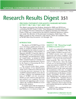 Cover of Precision Statements for AASHTO Standard Methods of Test T 148, T 265, T 267, and T 283