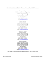 Cover of Characterizing Mechanical Behavior of Unbound Granular Materials for Pavements