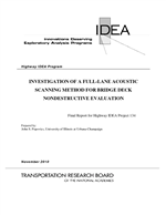 Cover of Investigation of a Full-Lane Acoustic Scanning Method for Bridge Deck Nondestructive Evaluation