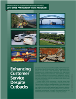 Cover of Enhancing Customer Service Despite Cutbacks: Findings from the Transportation Research Board's 2010 State Partnership Visits Program