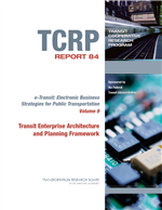 Cover of e-Transit: Electronic Business Strategies for Public Transportation. Volume 9: Transit Enterprise Architecture and Planning Framework