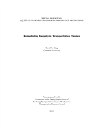 Cover of Remediating Inequity in Transportation Finance