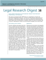 Cover of Legal Aspects Relevant to Outsourcing Transit Functions Not Traditionally Outsourced