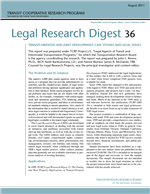 Cover of Transit-Oriented and Joint Development: Case Studies and Legal Issues