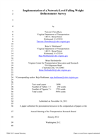 Cover of Implementation of Network-Level Falling Weight Deflectometer Survey