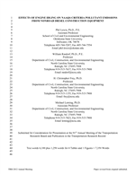 Cover of Effects of Engine Idling on National Ambient Air Quality Standards Criteria Pollutant Emissions from Nonroad Diesel Construction Equipment