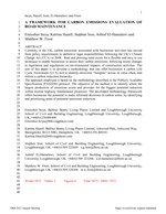 Cover of Framework for Carbon Emission Evaluation of Road Maintenance