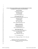 Cover of Evaluation of Resiliency of Transportation Networks After Disasters