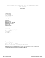Cover of Analysis of Emissions at Congested and Uncongested Intersections with Motor Vehicle Emission Simulation 2010