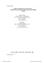 Cover of Impact of Wide-Base Tires on Pavements: Results from Instrumentation Measurements and Modeling Analysis