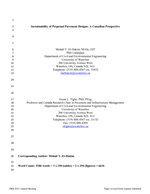 Cover of Sustainability of Perpetual Pavement Designs: Canadian Perspective