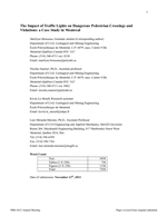 Cover of The Impact of Traffic Lights on Dangerous Pedestrian Crossings and Violations: a Case Study in Montreal