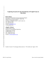 Cover of Exploring Scenarios for the Introduction of Freight Trams in Barcelona