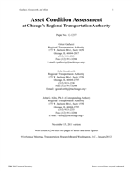 Cover of Asset Condition Assessment at Regional Transportation Authority in Chicago, Illinois