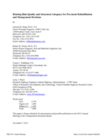 Cover of Relating Ride Quality and Structural Adequacy for Pavement Rehabilitation and Management Decisions