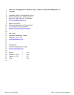 Cover of Effect of Extending Concrete Delivery Time on Plastic and Hardened Properties of Concrete