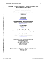 Cover of Modeling Pavement Conditions of Multilane Roads with Measured Driving Lane Data