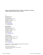 Cover of Impact of Ambient Built-Environment Attributes on Sustainable Travel Modes: A Spatial Analysis in Chittenden County, Vermont