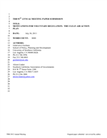 Cover of Motivations for Voluntary Regulation: The Clean Air Action Plan