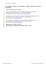 Cover of Empirical Analysis of Resiliency of Terminal Operations for Roll-On–Roll-Off Vessels