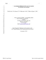 Cover of Accounting for Material-Specific Inflation Rates in Life-Cycle Cost Analysis for Pavement Type Selection