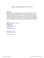 Cover of Maritime Transport Technology for the Other 90% of Us: A Solution to Problems in the Developing World