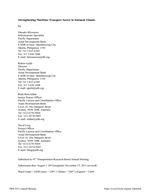 Cover of Strengthening Maritime Transport Sector in Solomon Islands