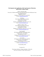 Cover of Development and Application of a Pedestrian Volume Model in San Francisco, California