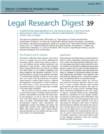 Cover of Competition Requirements of the Design/Build, Construction Manager at Risk, and Public-Private Partnership Contracts—Seven Case Studies