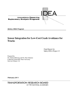 Cover of Sensor Integration for Low-Cost Crash Avoidance for Trucks