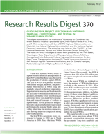 Cover of Guidelines for Project Selection and Materials Sampling, Conditioning, and Testing in WMA Research Studies