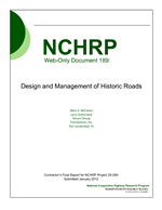 Cover of Design and Management of Historic Roads
