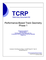 Cover of Performance-Based Track Geometry, Phase 1