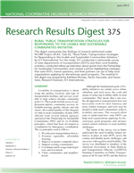 Cover of Rural Public Transportation Strategies for Responding to the Livable and Sustainable Communities Initiative