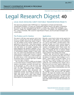 Cover of Legal Issues Involving Surety for Public Transportation Projects