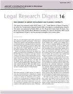 Cover of Procurement of Airport Development and Planning Contracts