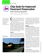 Cover of Research Pays Off: Chip Seals for Improved Pavement Preservation: North Carolina’s Approach