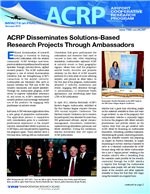 Cover of ACRP Disseminates Solutions-Based Research Projects Through Ambassadors