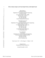 Cover of Effects of Queue Jumpers and Transit Signal Priority on Bus Rapid Transit