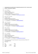 Cover of Comparison of Estimation of Emissions Based on Static and Dynamic Traffic Assignment Models