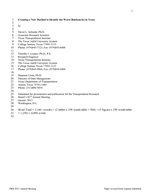Cover of Creating a New Method to Identify the Worst Bottlenecks in Texas