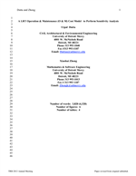 Cover of Model for Light-Rail Transit Operation and Maintenance Cost to Perform Sensitivity Analysis