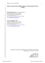 Cover of Risk Assessment of the Stability Properties of the Dynamic Network Loading