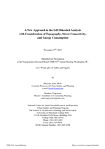 Cover of A New Approach in the GIS Bikeshed Analysis with Consideration of Topography, Street Connectivity, and Energy Consumption