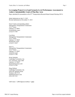 Cover of Leveraging Project- and Scenario-Level Performance Assessment to Achieve Sustainability Goals of Plan Bay Area