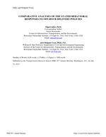 Cover of Comparative Analyses of Stated Behavioral Responses to Off-Hour Delivery Policies