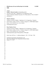 Cover of Effectiveness of Reserved Bus Lanes in Arterials