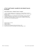 Cover of New Load Transfer Assembly for Jointed Concrete Pavements